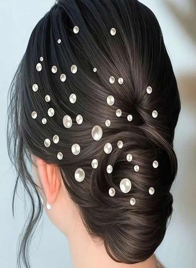 EPARTY ملصق شعر ثلاثي الأبعاد من اللؤلؤ | زينة شعر أكريليك ذاتية اللصق | مثالية لعيد الحب وإكسسوارات الهدايا - Image 5